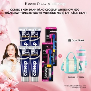 Bộ 4 kem Đánh răng Closeup White Now + Bộ 4 bàn chải Closeup Precision