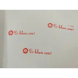 Con dấu "Cô khen con" mặt cười