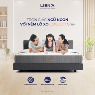 Nệm Lò Xo Túi Cocoon Grey Liên Á Dày 25cm - Thép Tiêu Chuẩn Anh Quốc - Nệm Kháng Khuẩn