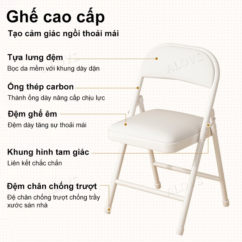 ALOVE Ghế gấp tiện dụng đa năng chắc chắn gọn nhẹ dùng cho gia đình văn phòng học tập du lịch | BigBuy360 - bigbuy360.vn
