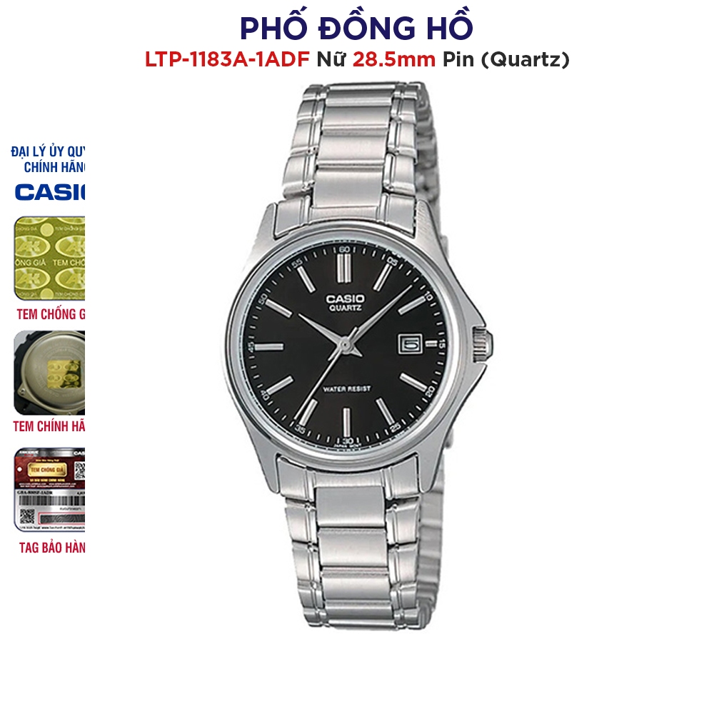 Đồng hồ nữ dây kim loại Casio chính hãng Anh Khuê LTP-1183A-1ADF