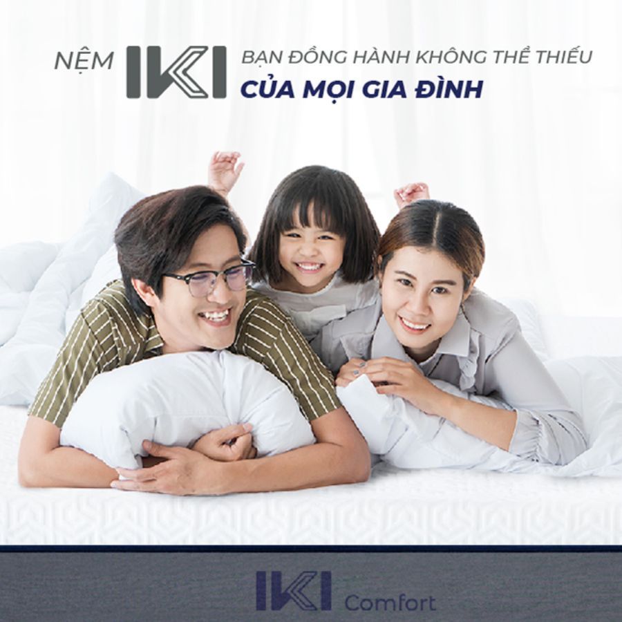 Nệm Cao Su Hybrid IKI Comfort Liên Á Dày 18cm,Đàn Hồi Êm Ái,Foam Kết Hợp Cao Su Thiên Nhiên | BigBuy360 - bigbuy360.vn