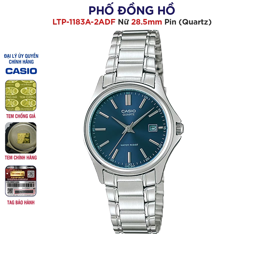 Đồng hồ nữ dây kim loại Casio chính hãng Anh Khuê LTP-1183A-2ADF