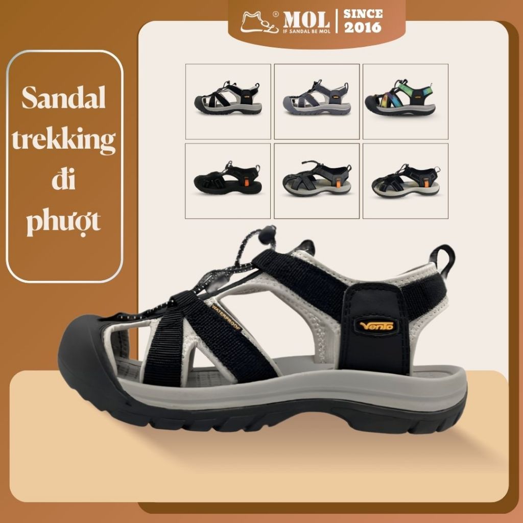 Sandal treking nam nữ Vento bít mũi SD08001B | Vento  Alpha SD08001