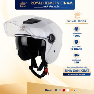   NHÀ SẢN XUẤT   ĐỘC QUYỀN  Mũ Bảo Hiểm 3 4 Royal M68  2 Kính  Chính Hãng Royal Helmet Kính Âm Đi Phượt 