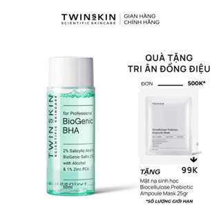 Biogenic BHA For Professional – Toner Thanh Tẩy Tế Bào Chết, Giảm Mụn, Thông Thoáng Lỗ Chân Lông Twins Skin 50ml