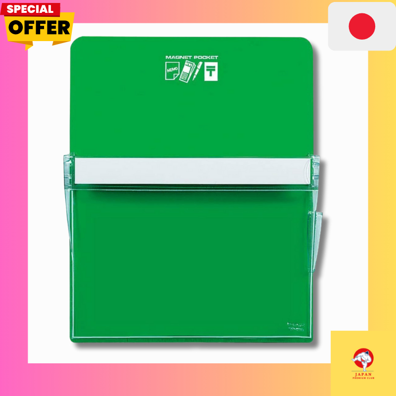 Kokuyo Whiteboard Magnetic Pocket for A4 Paper - Approx. 205 Sheets in Blue, Green, and Black