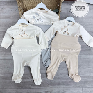  Bu Baby - Bộ Bu sơ sinh cài chéo Mimo chất liệu Pure Cotton - sợi bông tinh khiết cho làn da nhạy cảm bé trai bé gái 