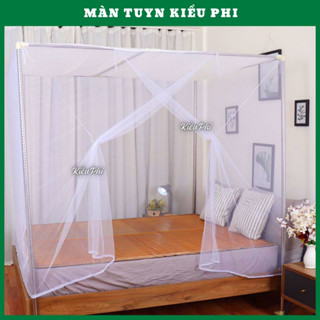 Màn tuyn Thái mắc tay 4 góc, mùng ngủ chống muỗi cao cấp thoáng mát hàng loại 1
