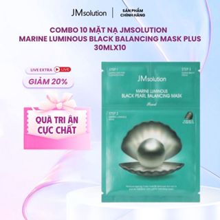 COMBO 10 Mặt nạ JMsolution Marine Luminous Black Balancing Mask Plus – Ngọc Trai Đen 3 Bước Hỗ Trợ 