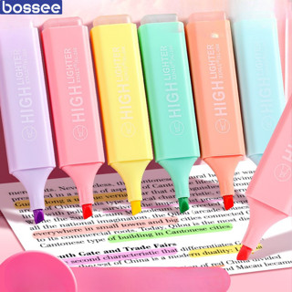  6 Bút Highlight Màu Pastel Bút Dạ Quang Đánh Dấu Ghi Chú Mực Đều Đậm Không Phai An Toàn Cho Học Sinh 