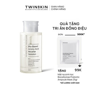 Nước tẩy trang sạch sâu, giảm viêm, bảo dưỡng hàng rào bảo vệ da - Bio-Based Amino Acid Micellar Twins Skin 300ml & 60ml
