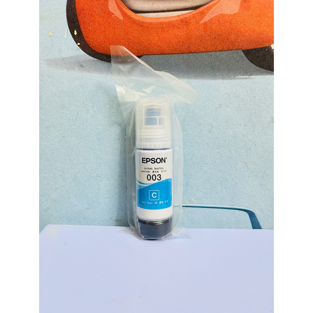Mực in Chính Hãng Bóc máy Epson 003 (C) Xanh – Cho máy L1110/L3110/L3150/L5190/L1216/l1210/L3216/L32