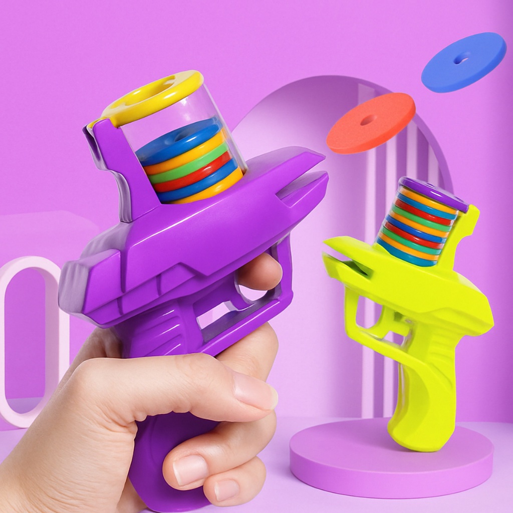 Đồ Chơi Bắn Đĩa Xôp Làm Từ Nhựa An Toàn Thiết Kế Độc Đáo Thu Hút Sự Chú Ý Của Trẻ Em