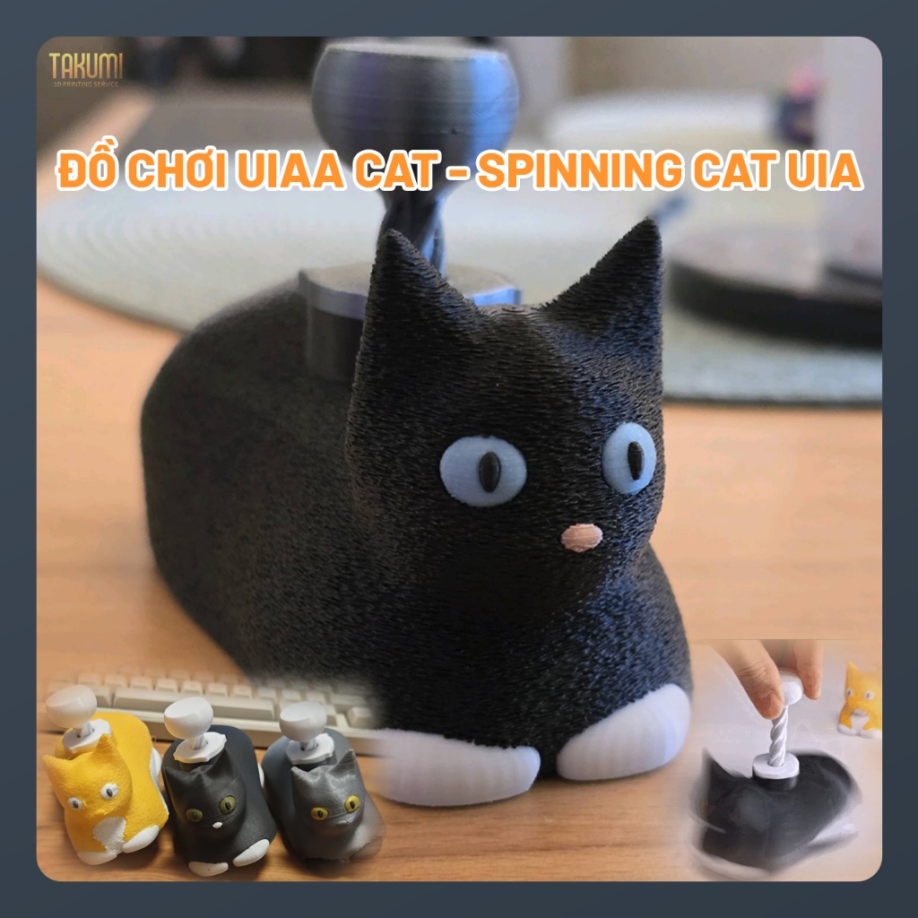 Đồ chơi UIA Cat - Spinning Cat UIA - Mô hình in 3D nhiều màu
