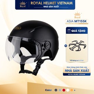 Mũ Bảo Hiểm Nửa Đầu Asia MT-155K Có Kính Chắn, Nón Bảo Hiểm 1/2 Có Kính Cho Nam Và Nữ Asia Chính Hãng | Trực tiếp từ NSX