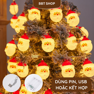   LED NOEL  Dây Đèn LED trang trí GIÁNG SINH có dây USB hoặc Pin Trang Trí  KHÔNG KÈM PIN  