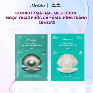   KOL  COMBO 10 Mặt Nạ Jmsolution Ngọc Trai 3in1 - 3 Bước Hỡ Trợ,Cấp Ẩm Dưỡng Trắng 30mlx10 