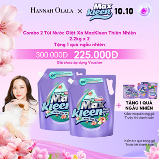[Live] Combo 2 Túi Nước Giặt Xả MaxKleen Thiên Nhiên 2.2kg