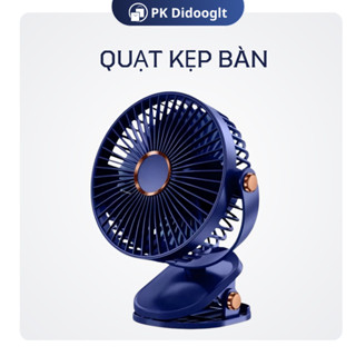 Quạt tích điện kẹp bàn DIDOOGLT 5 mức độ có đèn led pin 10000 Mah Nhỏ Gọn Dễ Mang Theo