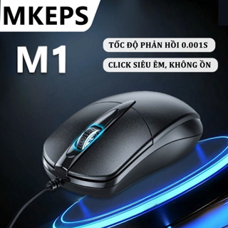 Chuột có dây MKEPS M1 chống ồn DPI 1200 Đa năng game/văn phòng