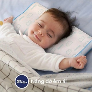 Gối nằm cao su thiên nhiên em bé Contour Liên Á 22x40x5cm