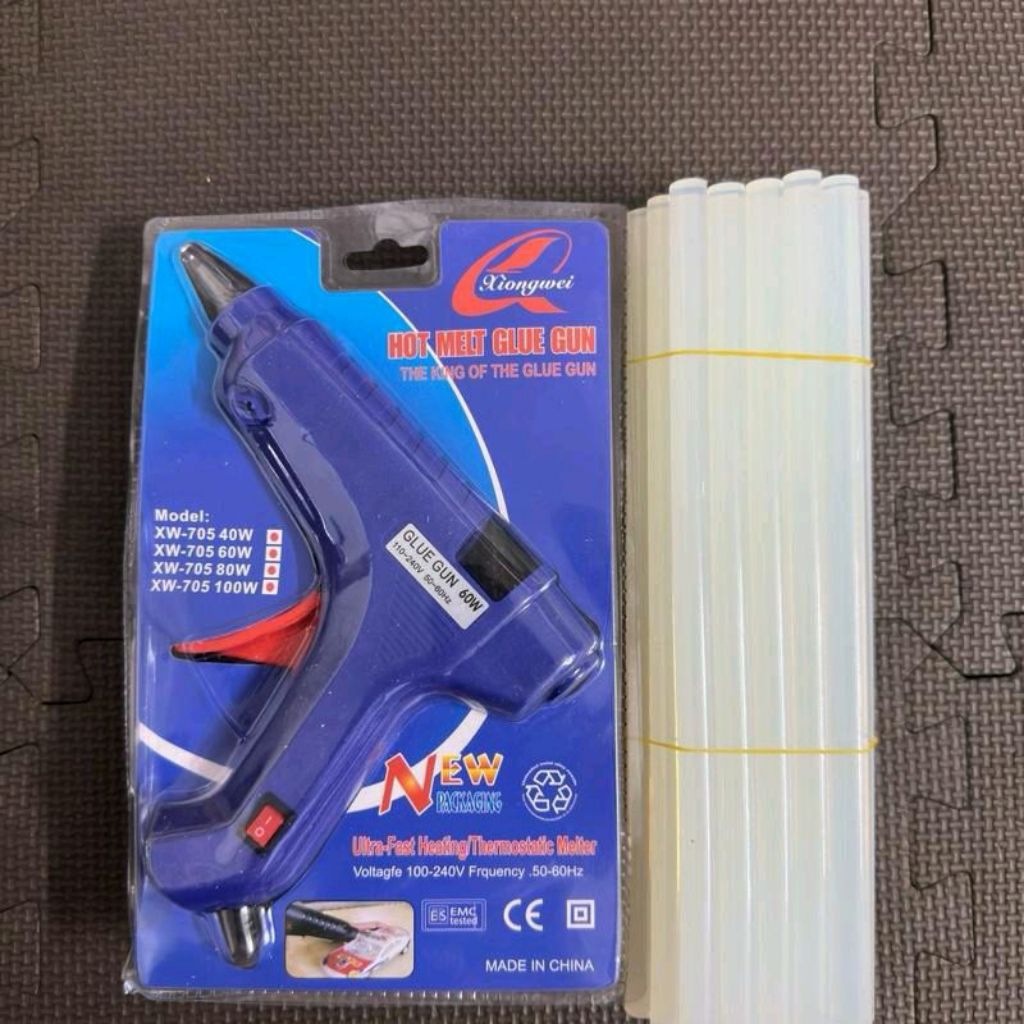 Combo keo nến lớn + máy bắn keo nến lớn 11mm x 25cm, hàng bám dính chắc chắn, keo nến silicon