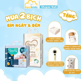   Combo quà  2 Bịch Tã bỉm Gooby Extra và Premium mềm mại siêu thấm hút đủ size cho bé 4-30KG 
