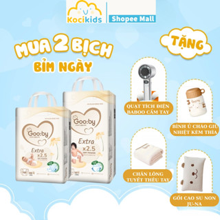   Combo quà 2 bịch  Tã bỉm Gooby Extra mềm mại chống tràn siêu thấm hút đủ size cho bé 4-30KG 