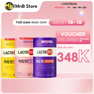 Men Vi Sinh Lacto Fit Slim Hồng, Vàng 5 Gold - Lactofit Cải Thiện Đường Ruột, Hỗ Trợ Người Ăn Kiêng, Giảm Cân 60 Góix2g