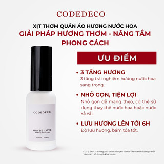 Xịt thơm hương nước hoa CODEDECO Maybe Love 30ml Nhẹ nhàng, Quyến rũ lưu hương lên tới 6h