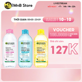 Nước tẩy trang Garnier Skinactive Micellar Water cho da dầu mụn da khô da nhạy cảm 400ml