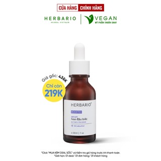 Boosted Serum hoa đậu biếc Herbario 30ml tái tạo, cấp ẩm da thuần chay
