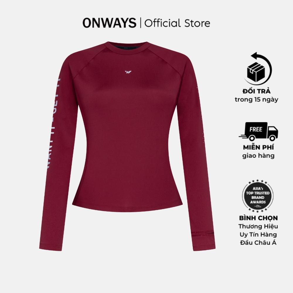 ONWAYS Áo Thun Thể Thao Nữ Tay Dài Co Dãn Linh Hoạt, Chống Tia UV, Nhanh Khô ERA W5305