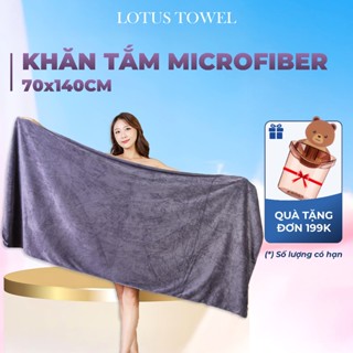 Khăn tắm Spa LotusTowel 70x140cm, 100% MICROFIBER, siêu mềm mịn, thấm hút, dày dặn