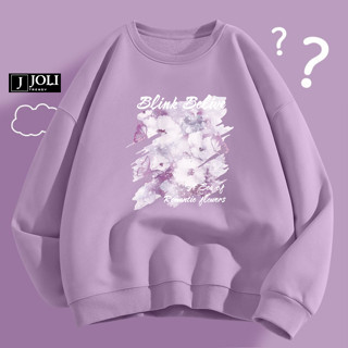  Áo Sweater Hoa Giấy Tím Nam Nữ By JOLI Unisex Chất Nỉ Lót Bông Form Rộng J Joli Trendy 