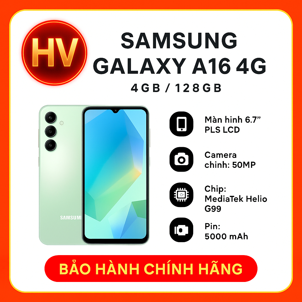 Điện thoại Samsung Galaxy A16 4GB/128GB - Hàng Chính Hãng