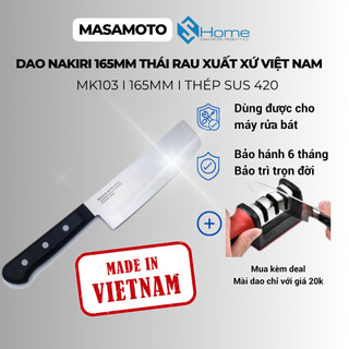 Dao thái rau xuất Nhật Masamoto MK103 Nakiri chuôi nhựa