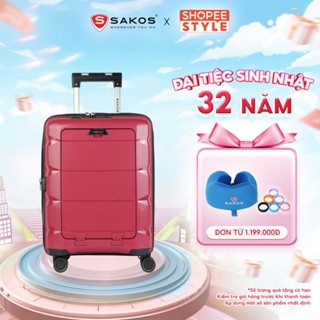 Vali Kéo Nhựa Du Lịch SAKOS CAPOLA Z22 - Size S (20inch)/ Xách Tay (Cabin) - Khóa TSA - Nhựa PP