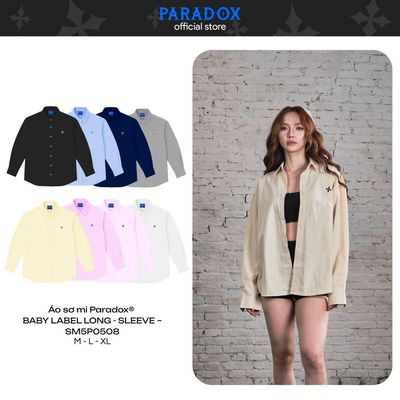 Áo sơ mi tay dài BABY LABEL LONGSLEEVE SHIRT Cotton Oxford PARADOX SM5P0508
