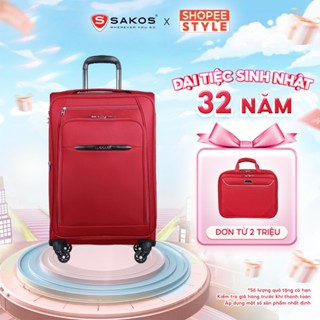 Vali Kéo Vải Du Lịch SAKOS VIVIAN 6 - Size M (24inch)/ Ký Gửi (Trung) - Khóa TSA - Chống Thấm, Trượt Nước