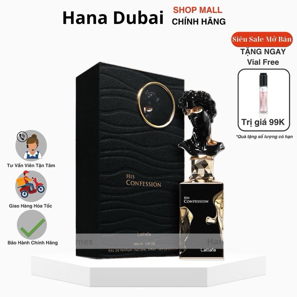 [Cam kết chính hãng] Nước hoa Dubai Lattafa His Confession