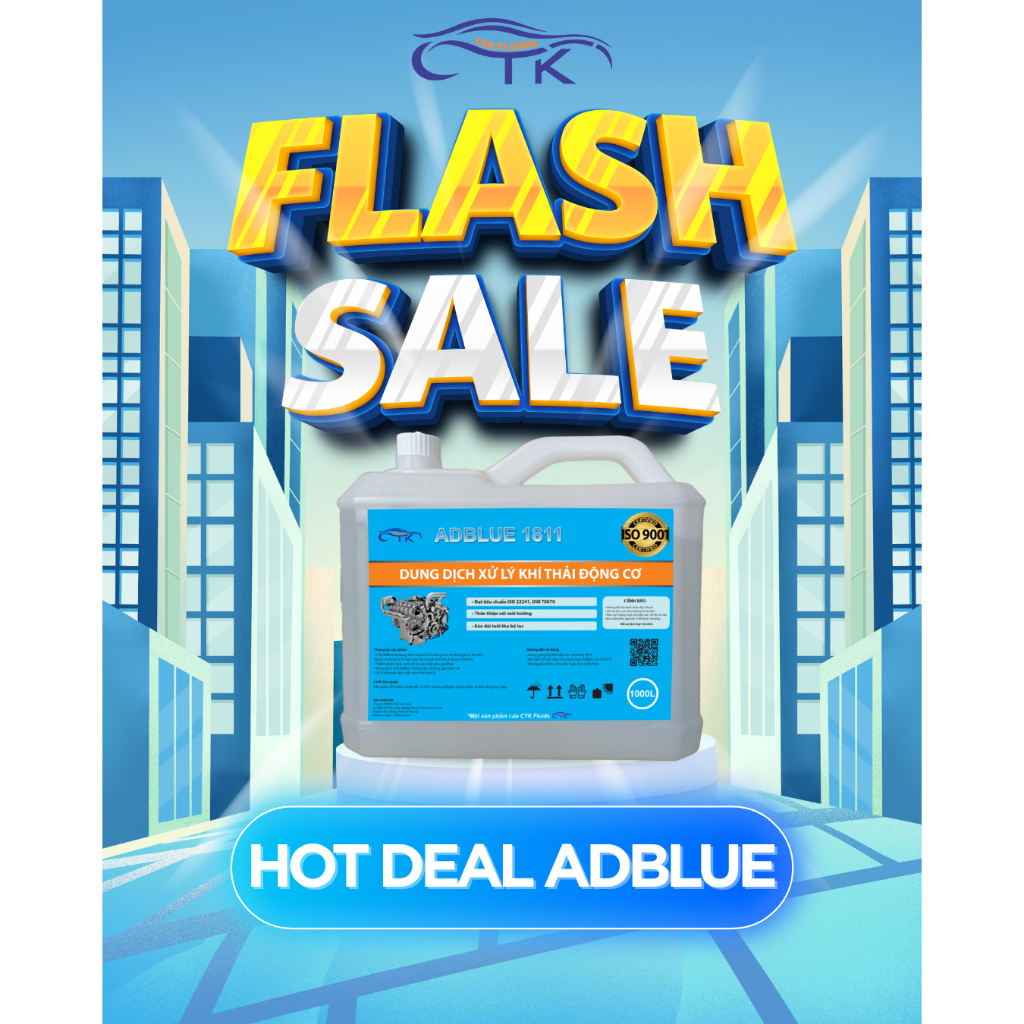 Dung Dịch Xử Lý Khí Thải Động Cơ Ô Tô CTK ADBLUE 1811 Chính Hãng đạt chuẩn Euro 4,5,6