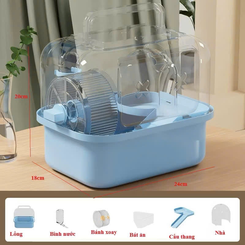 Lồng Hamster, chuồng nuôi hamster, đầy đủ phụ kiện