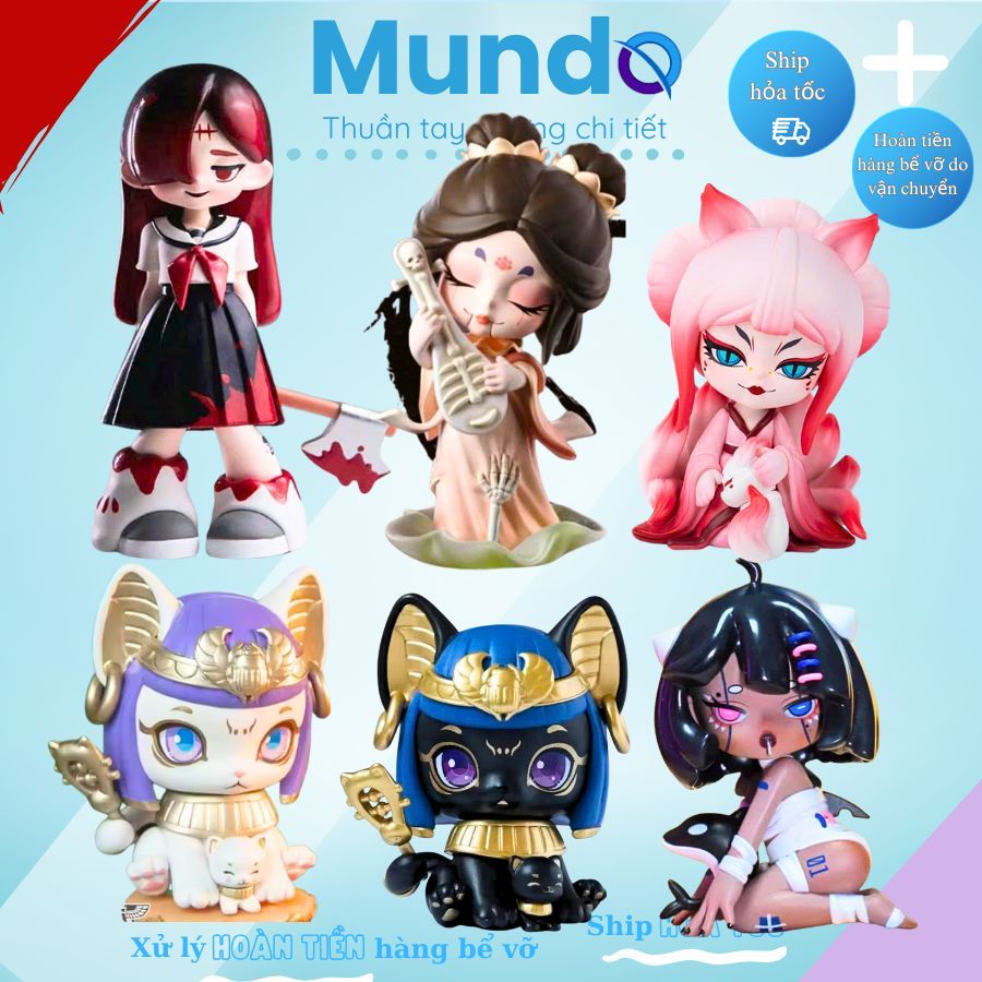 [MUNDO] Tượng Thạch Cao Tô Màu Art Toy Halloween Keyla – Ulee – Aaru Garden – Yandere – DIY Sáng Tạo