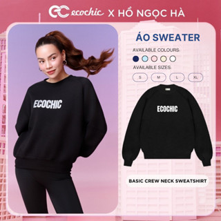 (SALE TRI ÂN) Áo Nỉ Sweater ECOCHIC BASIC CREW NECK SWEATSHIRT Chất Liệu Ecozy Công Nghệ Mới Cao Cấp Chính Hãng B091
