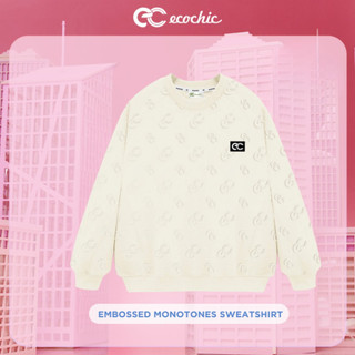  Áo Nỉ Sweater ECOCHIC EMBOSSED MONOTONES SWEATSHIRT Chất Liệu Lụa Cao Công Nghệ Mới Cấp Chính Hãng Nhiều Màu B111 