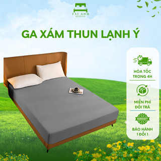 Ga Nệm Thun Lạnh Hàn Quốc 2 Mặt Có Khoá Kéo Drap Thun Lạnh Mát Mịn Cho Nệm 5-20cm