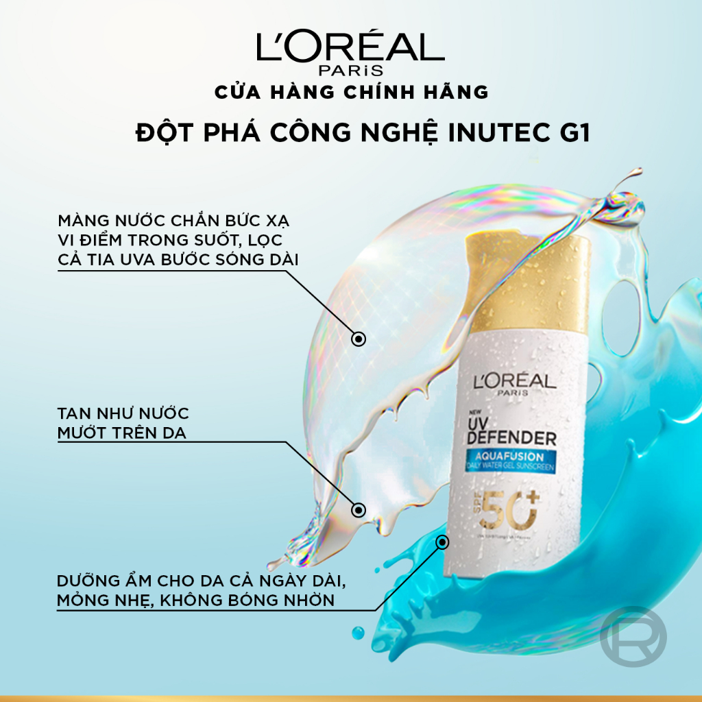 [CHỐNG NẮNG WATERGEL MỚI] Chống Nắng Phổ Rộng Thoáng Da, Kháng Mọi Tác Động UV Defender SPF 50+ PA++++ Loreal Paris 50ml | BigBuy360 - bigbuy360.vn