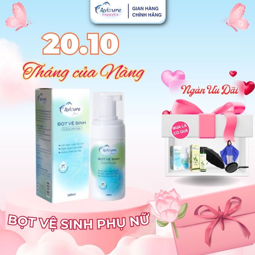 Avisure Femi – Bọt Vệ Sinh Phụ Nữ Dịu Nhẹ, Kháng Khuẩn, Giúp Ngừa Viêm Ngứa, An Toàn Cho Phụ Nữ